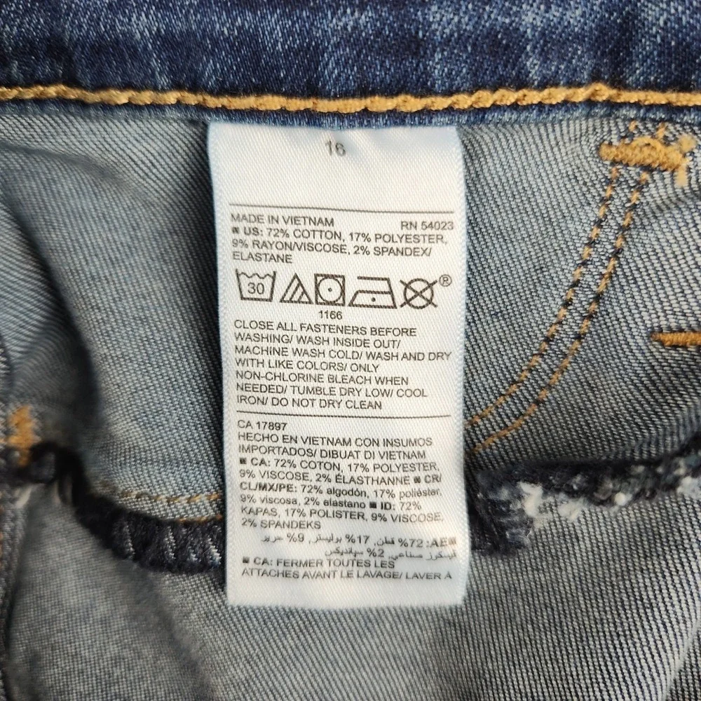 Old Navy Rockstar Super Skinny Jeggings Girl's‎ Youth 16 Dark Wash Stretch